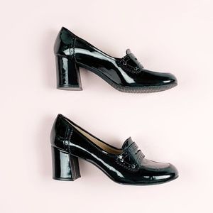 Tahari Logan Penny Loafer Pumps Patent Leather